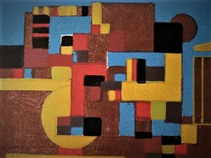 Wim Motz - Lithografie "Haven Rotterdam met tanker" en unica (8ex) Houtsnede "stilleven" kopen? Bied vanaf 29!