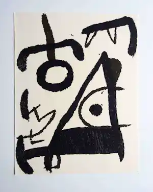 Joan Miro - Houtsnede 1973 " oplage 1.500 stuks , Lelong ,Paris vendu pour 145€ !