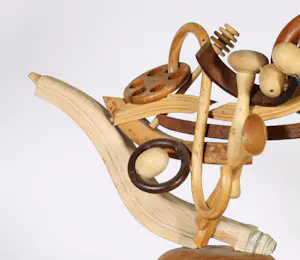 Marcel Warmenhoven - Houten sculptuur / assemblage, Het narrenschip kopen? Bied vanaf 150!