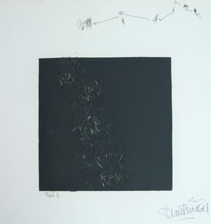 René Klinkers - Drukinkt / acrylverf , Zwart vierkant , “René II” - gesigneerd kopen? Bied vanaf 25!