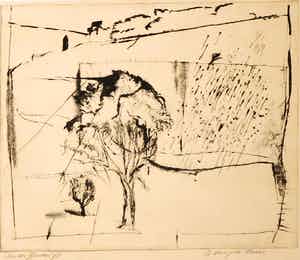 Frits van der Zander - Droge naald, Le visage de Murs verkocht voor € 10!