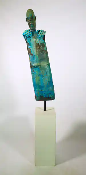 Wilma Schipholt - Keramieken beeld, Blauw figuur vendu pour 240€ !