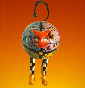 Thomas Hoffmann - Katzenfigur Norma mit Kugelbauch Tom`s Drag Collection handbemalt kopen? Bied vanaf 120!