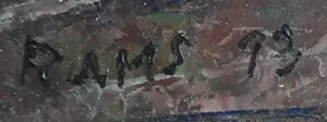 Willy Rams - Kleurrijk abstract landschap kopen? Bied vanaf 75!