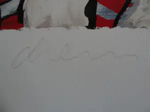 Peter Diem - Kleurenzeefdruk COW RED Hand gesigneerd. kopen? Bied vanaf 30!