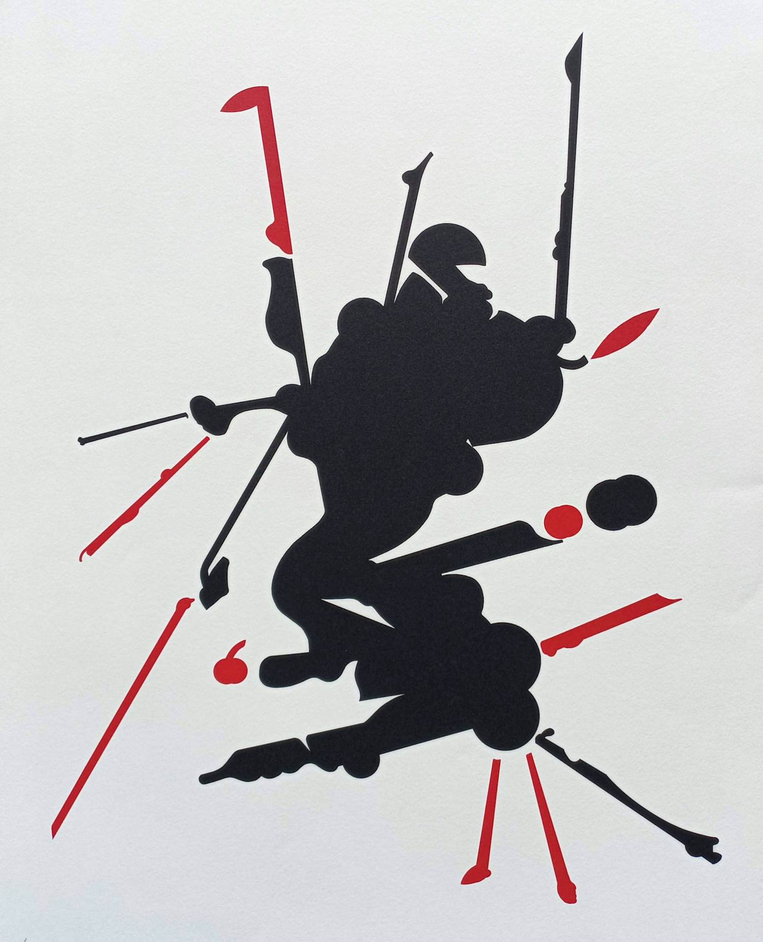 Henri Plaat - Insect-achtige constructie, litho verkocht voor € 55!