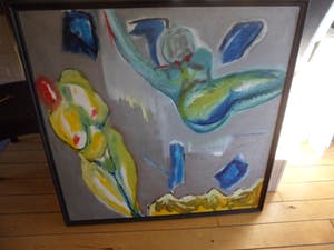 Frenk van Heeswijk - Naakt groot olieverfschilderij op doek in goede conditie '92 kopen? Bied vanaf 60!