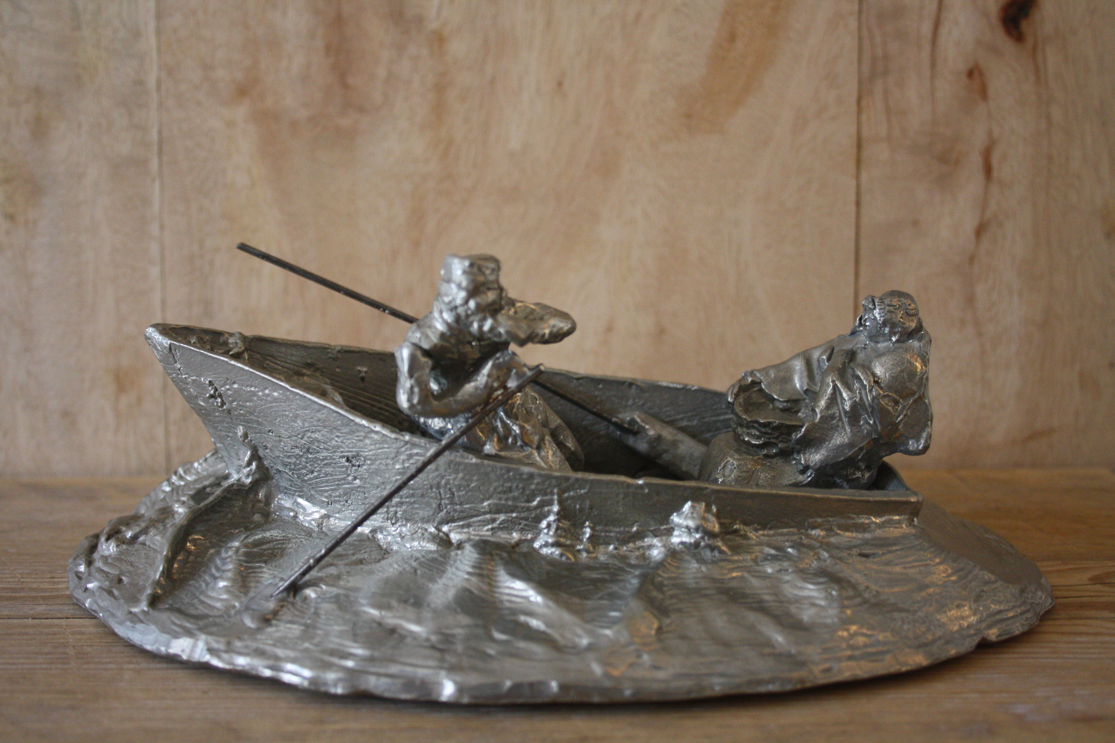 Niet of onleesbaar gesigneerd - Vissersbootje verkocht voor € 1!