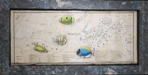 Jan Bollaert - Acryl op papier, Tropical Antwerp - Ingelijst (Groot) kopen? Bied vanaf 50!