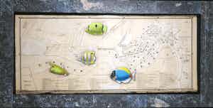 Jan Bollaert - Acryl op papier, Tropical Antwerp - Ingelijst (Groot) verkocht voor € 50!