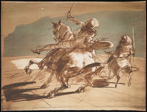 Claude Weisbuch - Litho, Don Quichote en Sancho Panza kopen? Bied vanaf 1!