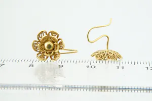 Leuke set 14 karaats geel-gouden Filigrain "bloem" oorsieraden - gekeurd kopen? Bied vanaf 60!