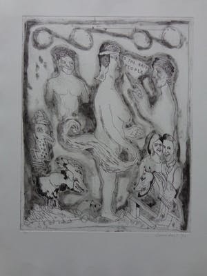 Lucebert - TYPISCHE FIGURATIE / ZW-W ETS / 65x50cm / SIG / 1993 kopen? Bied vanaf 233!