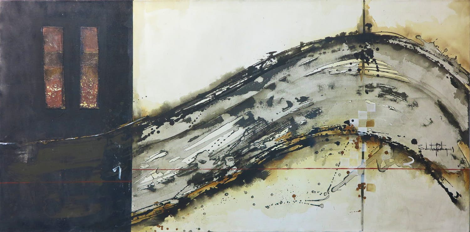 Sebastiao Rodrigues - Gemengde techniek op doek, Sao Paulo verkocht voor € 350!