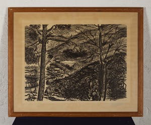 Thijs Overmans - Bergen - 1958 - inkt op papier - BKR Den Haag kopen? Bied vanaf 20!