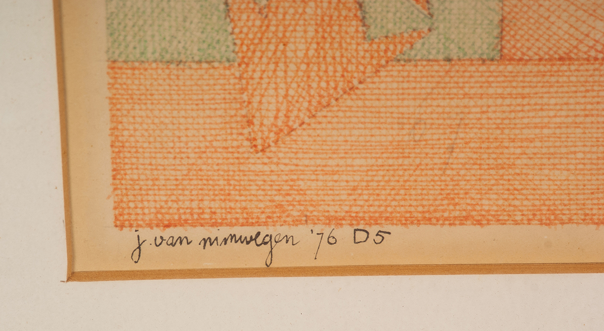 Jelle van Nimwegen - D 5 - Inkt en potlood op papier - 1976 - gesigneerd kopen? Bied vanaf 15!