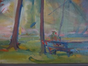 Arie Schouten - Zomerochtend in t Park Velsen 1969/ kopen? Bied vanaf 170!