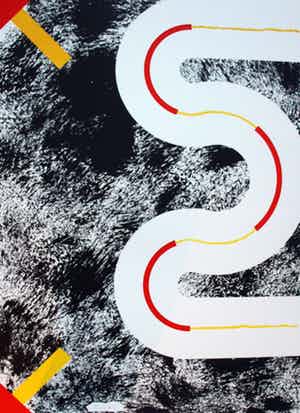 Kumi Sugai - litho: abstract verkocht voor € 125!