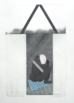 Doris Charlotte Becke - Schuilend. Man in "hol". kopen? Bied vanaf 75!