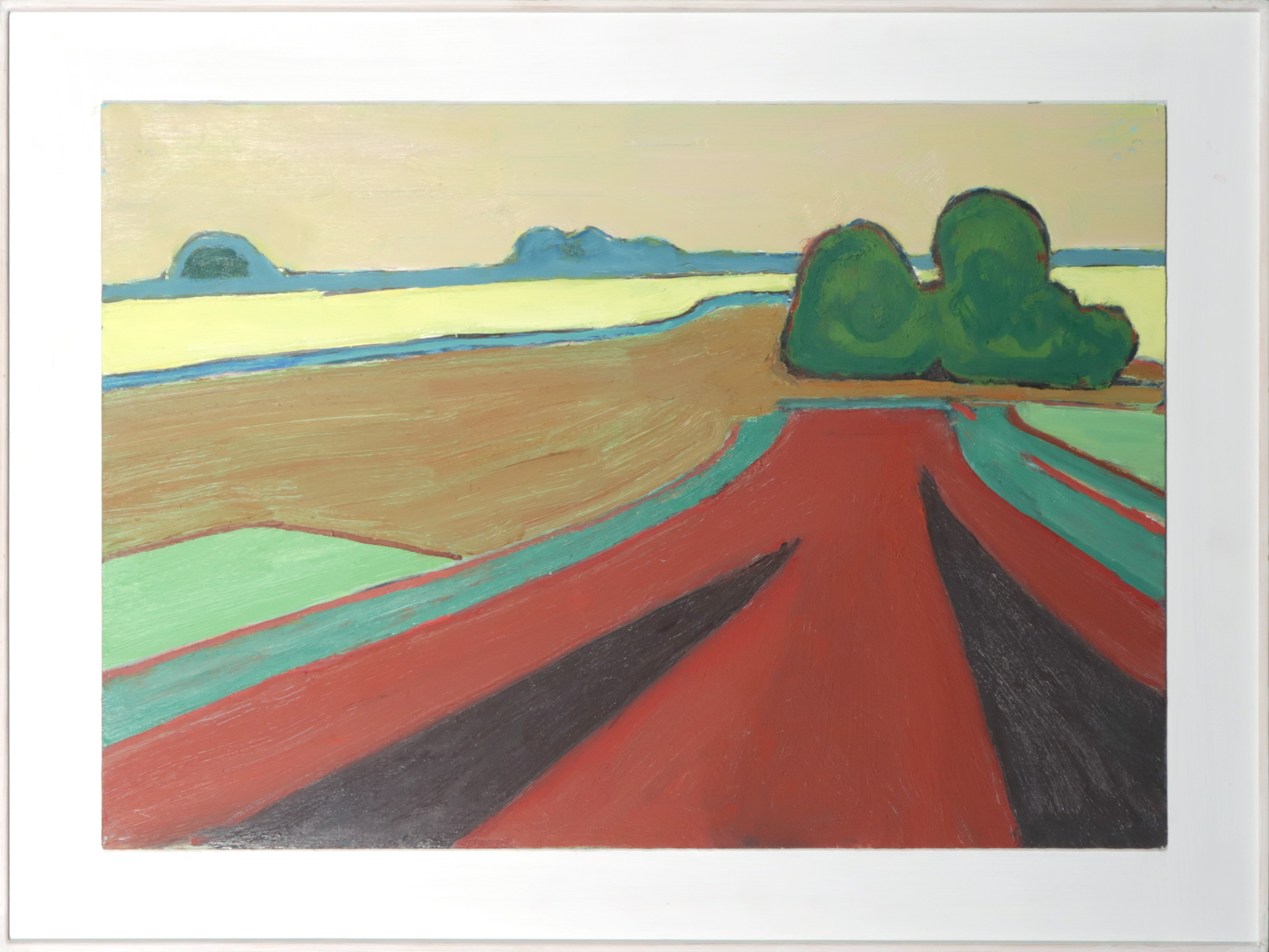 Paul Overhaus - Olieverf op board, Laat licht - Ingelijst verkocht voor € 125!