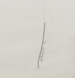 Jo Foulon - Lijntekening in pastelkrijt, Zonder titel - Ingelijst kopen? Bied vanaf 1!