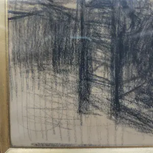 Jakob Smits - Gesigneerde houtskool tekening - Vrouw bij bed kopen? Bied vanaf 150!