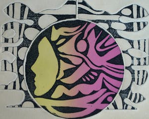 Niet of onleesbaar gesigneerd - Reliëfdruk , “Creation” – gesigneerd – 1971 – nr 14 van 21 ex. kopen? Bied vanaf 10!