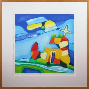 Saskia Bremer - Zeefdruk, Jeruzalem Castle - Ingelijst kopen? Bied vanaf 35!