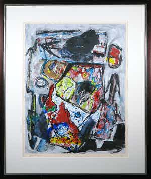 Jacques Doucet - Litho, Zonder Titel - Ingelijst (Groot) verkocht voor € 200!