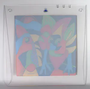 Marianne Naerebout - Perspex, Kleurrijke compositie (lot met bronzen sculptuur door Maarten Benschop) kopen? Bied vanaf 20!