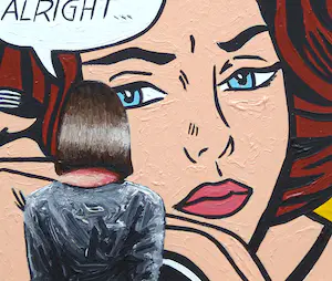 Gerard Boersma - Ohh Alright (Vrouw kijkend naar schilderij van Roy Lichtenstein) kopen? Bied vanaf 75!