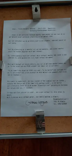 Buy Yvonne Borgers - 4 ingelijste etsen met de ooievaar als symbool voor levenslooop? Bid from 120!