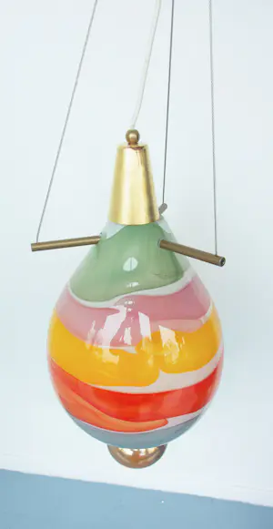 Michel van Overbeeke - Bijzondere lamp van glas / Droomluchter - inclusief 2 boeken! kopen? Bied vanaf 400!