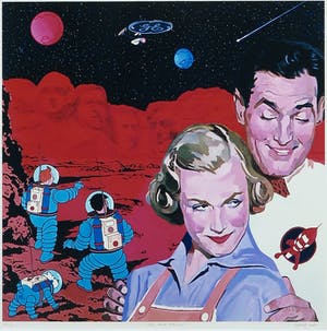 Alfred Degens - Lambdaprint, The red planet - Ingelijst kopen? Bied vanaf 35!