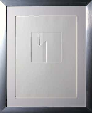 Harry van Kuyk - Reliëfdruk, Zonder titel - Ingelijst verkocht voor € 100!