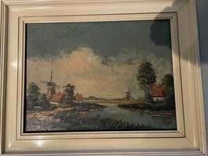 Niet of onleesbaar gesigneerd - Hollands landschap kopen? Bied vanaf 1!