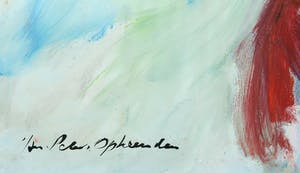 Jan Peter van Opheusden - Gemende techniek op board met bladgoud, Zeebanket - Ingelijst (Groot) kopen? Bied vanaf 300!