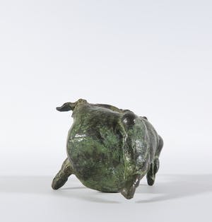 Wim Steins - Krachtig vormgegeven stier met groen patina kopen? Bied vanaf 250!