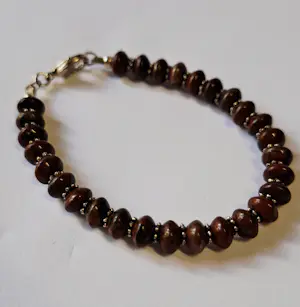 Nieuw Sterling zilveren armband gezet met ronde Eode jaspis kopen? Bied vanaf 45!