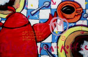 Selwyn Senatori - Ingelijste zeefdruk: Moorkoppen en koffie verkocht voor € 249!