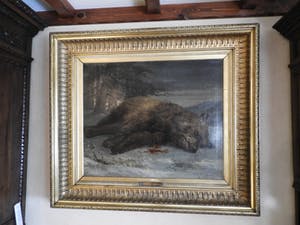 Emmanuel Noterman - schilderij op doek gewonde beer Noterman&VanKuyck kopen? Bied vanaf 1950!