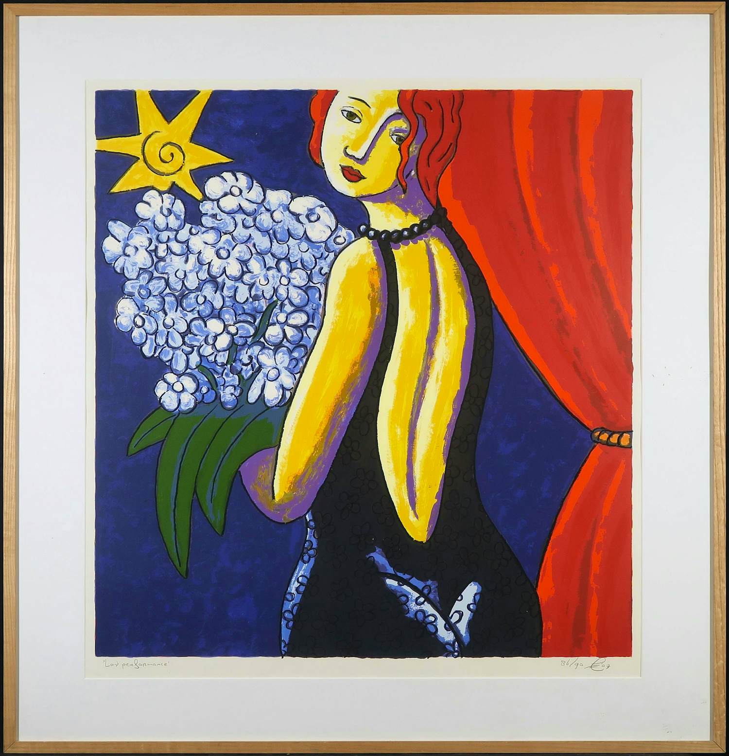 Jacques Tange - Zeefdruk, Last performance - Ingelijst (Groot formaat) kopen? Bied vanaf 100!