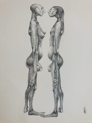Melle Oldeboerrigter - lot van 2: litho en incomplete map (12 van de 14) reproducties kopen? Bied vanaf 65!