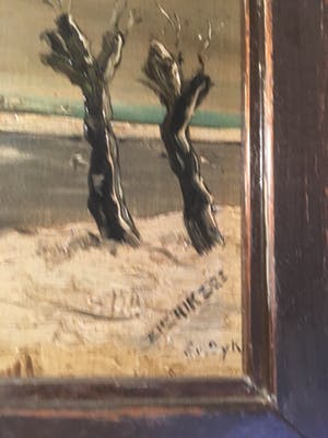 Niet of onleesbaar gesigneerd - Rivier in de winter met gezicht op Zierikzee kopen? Bied vanaf 10!