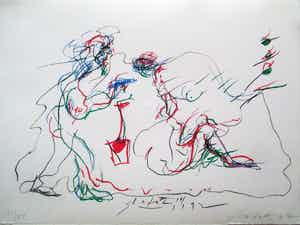 Ger Lataster - ingelijste litho verkocht voor € 70!