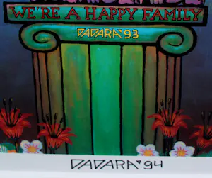 Dadara - Ingelijste zeefdruk: We're a Happy Family - 1994 kopen? Bied vanaf 175!