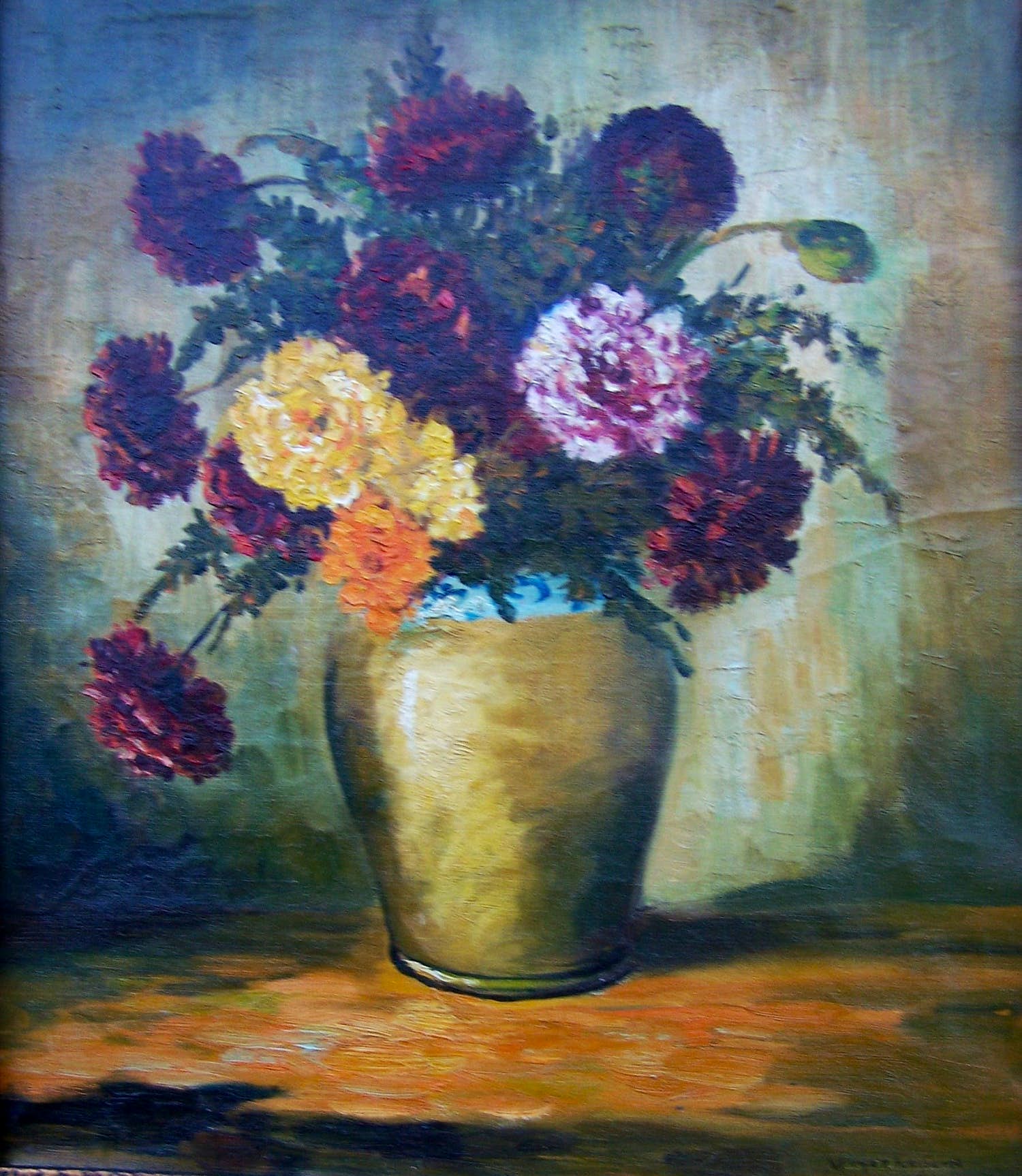 Willem Frederik Markestein - Stilleven met Dahlias verkocht voor € 50!