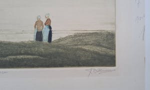 Tjeerd Bottema - ets: Stille zee - Katwijk kopen? Bied vanaf 85!
