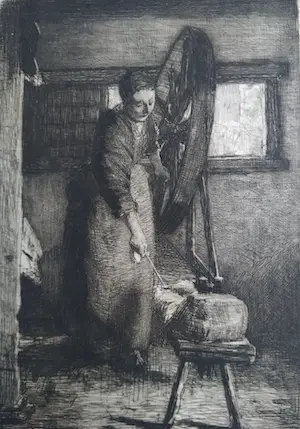AcheterFerdinand Oldewelt - jonge vrouw met spinnewiel? Enchérissez de 29!