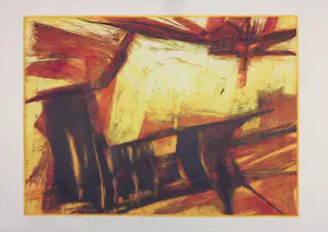 AcheterNicol Rodriguez - Etsen, Lot van 19 abstracte composities? Enchérissez de 150!